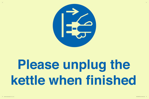 Please unplug the kettle when finished